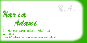 maria adami business card